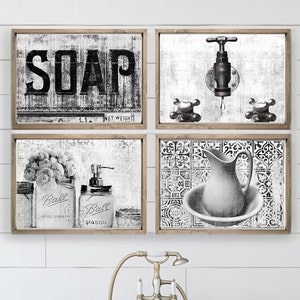 Home Decor Bathroom Wall Decor Printable Wall Art Farmhouse Bathroom Wall Decor Set Farmhouse Decor Rustic  Farmhouse Bathroom Decor Signs