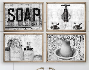 Home Decor Bathroom Wall Decor Printable Wall Art Farmhouse Bathroom Wall Decor Set Farmhouse Decor Rustic  Farmhouse Bathroom Decor Signs