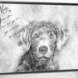 Custom Pet Portrait Personalized Dog Mom Gift Dog Dad Gift Cat Portrait Dog Memorial Gift Pet Sympathy Gift Pet Remembrance Gift Loss Of Dog