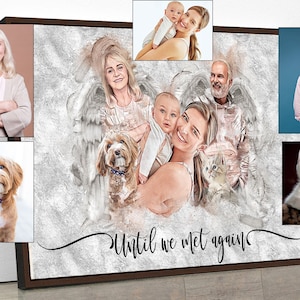 Pictures with Deceased Loved Ones, Loss of Loved One, Combine Photos, Merge Photos, Deceased Portrait, Loved One Portrait