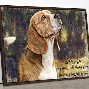 Pet Memorial Gift Custom Pet Portrait In Memory Of Dog Memorial Gift Loss Of Dog Mom Pet Sympathy Gift Personalized Pet Remembrance Gift