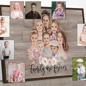 Personalized Gift for Mom Gift from Daughter Mothers Day Gift Ideas Custom Portrait Best Grandma Gift from Kids New Mom Gift Mom Wood Print