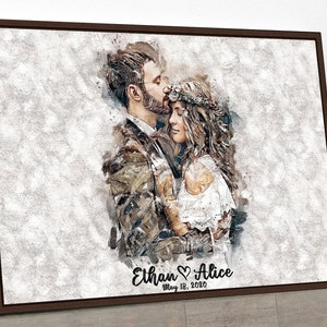 Custom Portrait Painting Bridal Shower Gift for Bride Gift Personalized Gift for Men Gift Personalized Wedding Gift for Couple Portrait