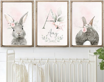 Bunny Decor for Nursery Nursery Bunny Rabbit Decals Woodland Bunny Bunny Rabbit Decor Nursery Bunny Decor Nursery Bunny Wall Art