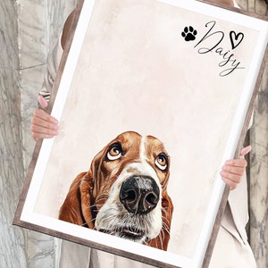 Gifts for Dog Portrait Custom Painting From Photo Personalized Pet Portrait Pet Memorial Gift Dog Memorial Gift Pet Loss Gift Dog Drawing