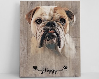 Custom Pet Portrait | Dog Portrait | Cat Portrait | Portrait from Photo |Printable Wall Art | Pet Memorial Gift | Pet Art | Pet Art Print