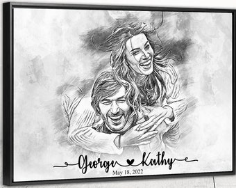 Personalized Gift for Her Womens Gift Mens Gift Custom Portrait From Photo Personalized Gift for Him Best Gift for Her Couple Drawing Sketch