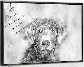 Custom Pet Portrait Personalized Dog Mom Gift Dog Dad Gift Cat Portrait Dog Memorial Gift Pet Sympathy Gift Pet Remembrance Gift Loss Of Dog