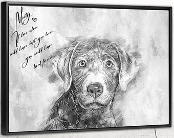 Custom Pet Portrait Personalized Dog Mom Gift Dog Dad Gift Cat Portrait Dog Memorial Gift Pet Sympathy Gift Pet Remembrance Gift Loss Of Dog