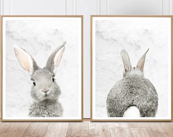 Bunny impresiones vivero decoración niña conejo impresión bebé niña vivero pared arte niño bosque vivero vivero impresión conejito conejito bebé regalos