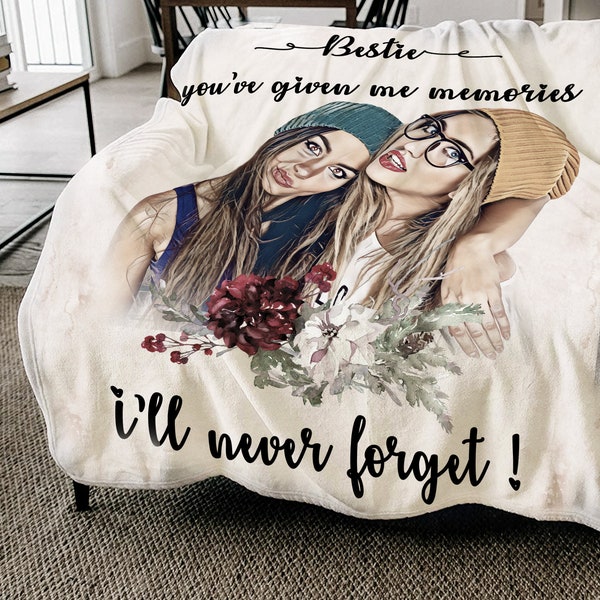Best Friend Gift Ideas Custom Blanket Personalized Gift for Her Unique Christmas Gifts for Women Gift Best Friend Birthday Gift for Her