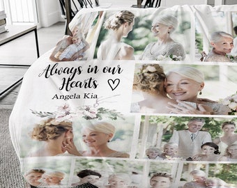 Personalized Memorial Throw Blanket mom loss gift memorial blanket mom gift of sympathy bereavement gift for mom memorial gift photo blanket