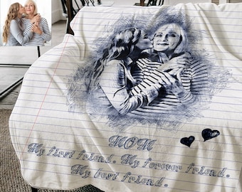custom portrait personalized blanket for adults personalized blanket throw custom blanket throw blanket for adults photo gift for mom gift