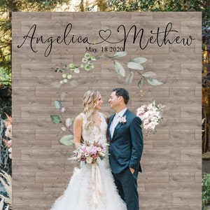 Rustic Wedding Decor Boho Wedding Backdrop for Reception Wedding Backdrop Wood Photo booth Backdrop Rustic Wedding Decorations Wedding Signs