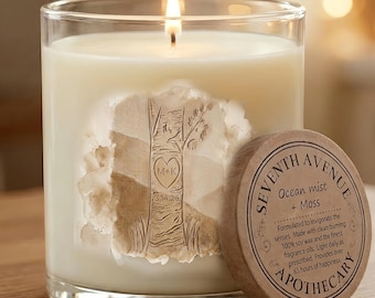 Personalized Candle Gifts for Him, Wedding Gift for Couple Custom İnitials and Date Engagement Gift for Her Mens Anniversary Gifts for Him