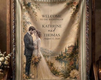 Personalized Wedding Welcome Sign Fabric Custom Wedding Signs Floral Wedding Decorations Wedding Decor Housewarming Gif  Anniversary Gift