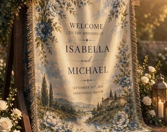 Personalized Wedding Welcome Sign Fabric Custom Wedding Signs Floral Wedding Decorations Wedding Decor Housewarming Gif  Anniversary Gift