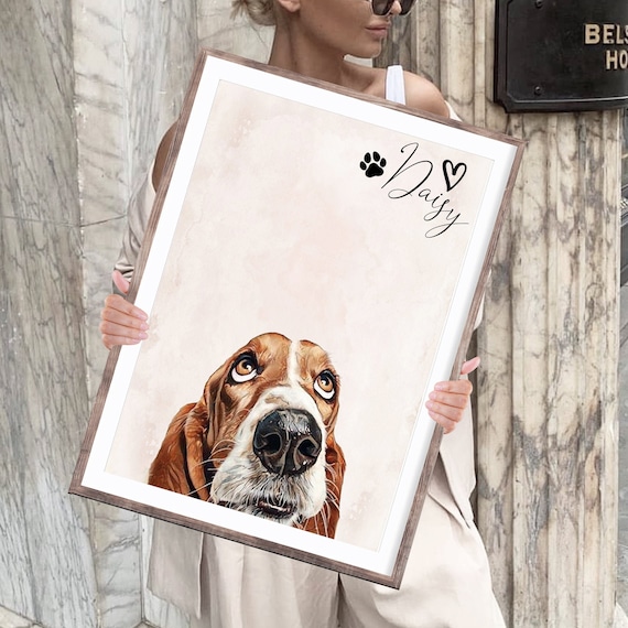 Gifts for Dog Portrait Custom Painting From Photo Personalized Pet Portrait Pet Memorial Gift Dog Memorial Gift Pet Loss Gift Dog Drawing Etsy