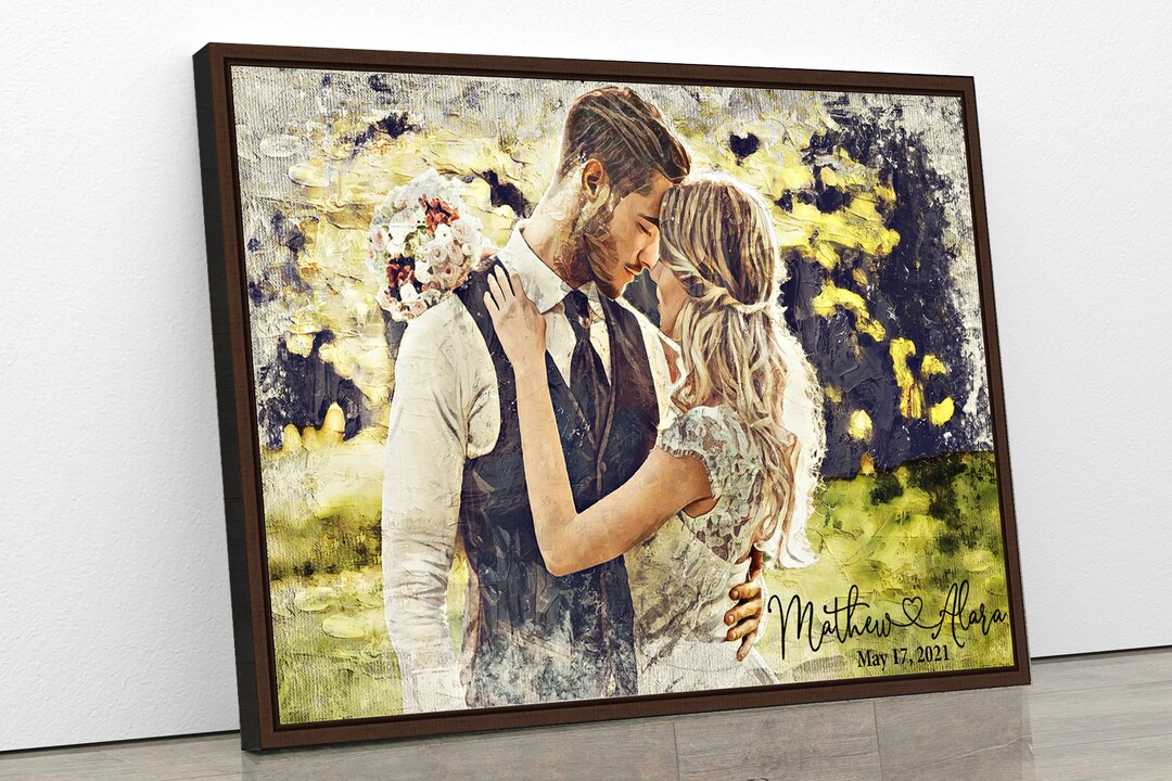 Portrait Painting From Photo Personalized Gift Wall Art Digital Print ...