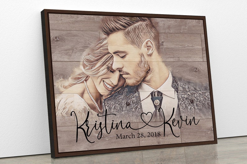 5th Anniversary Gift Photo Rustic Wall Decor Engegement Gift For Couple Picture Custom Photo Frame Wall Art Prints Rustic Home Decor 