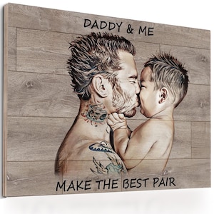 Wood Fathers Day Gift From Kids New Dad Gift from Daughter First Time Grandpa Gift Ideas for Husband Wooden Mens Personalized Gift for Him