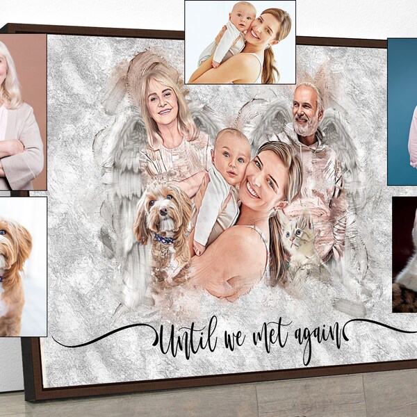 Photo Portrait Deceased Loved Painting Etsy