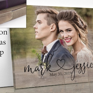 wedding guest book alternative sign wedding decor personalized guest book photo wedding guestbook alternative ideas wood wedding decorations Print Canvas Wrap