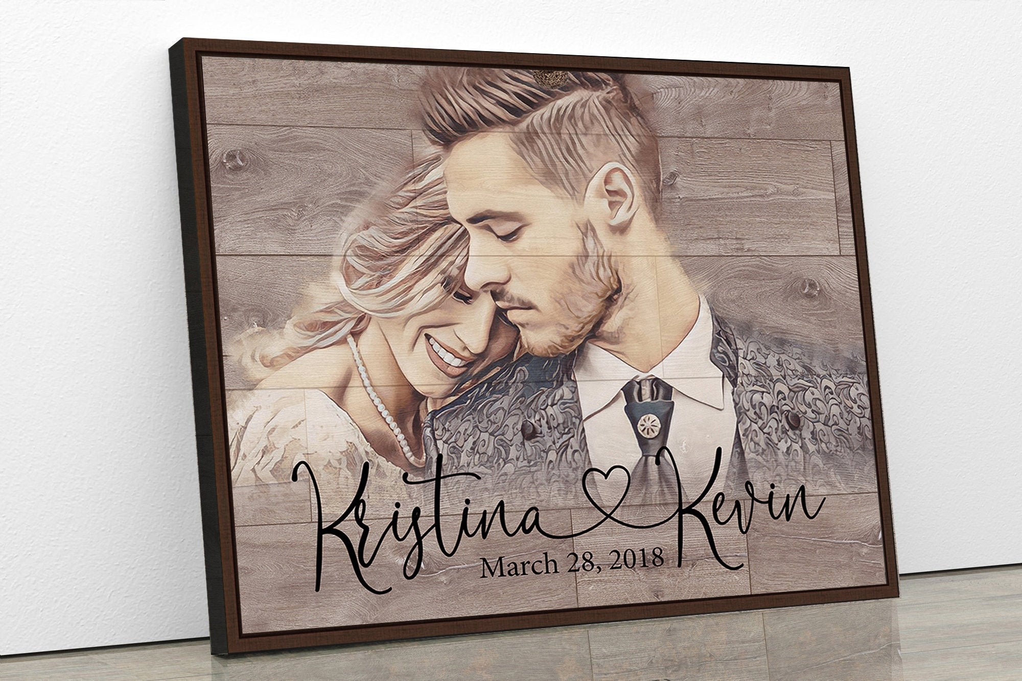 Personalized Wedding Gift for Couple, Personalized Portrait Gift Watercolor  Print Custom Photo Anniversary Gift Newly Wed Gifts Digital Copy 