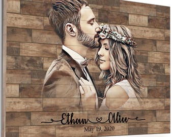 Personalized Wedding Gift for Couple Rustic Home Decor Housewarming Gift Wall Decor Farmhouse Decor Bridal Shower Gift Engagement Gift