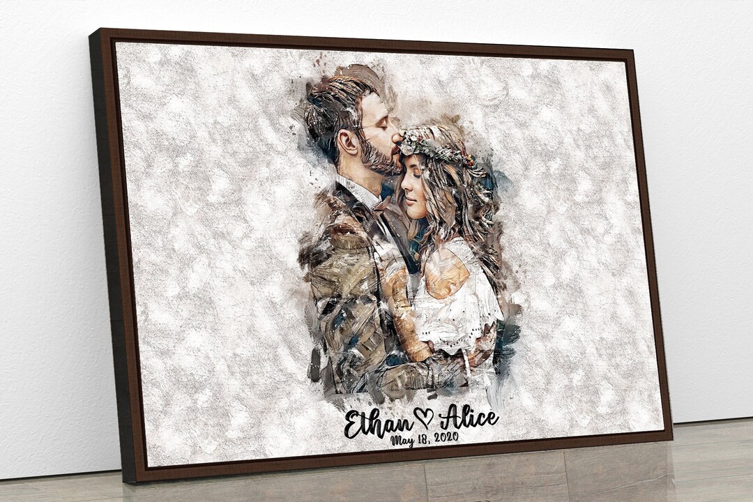 Oil Painting From Photo Original Custom Portrait Print Wall Art Oil ...