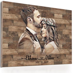 Custom Photo Gift Anniversary Gifts for Men Husband Gift Custom Portrait Personalized gift for Boyfriend Gift Anniversary Gifts for Him