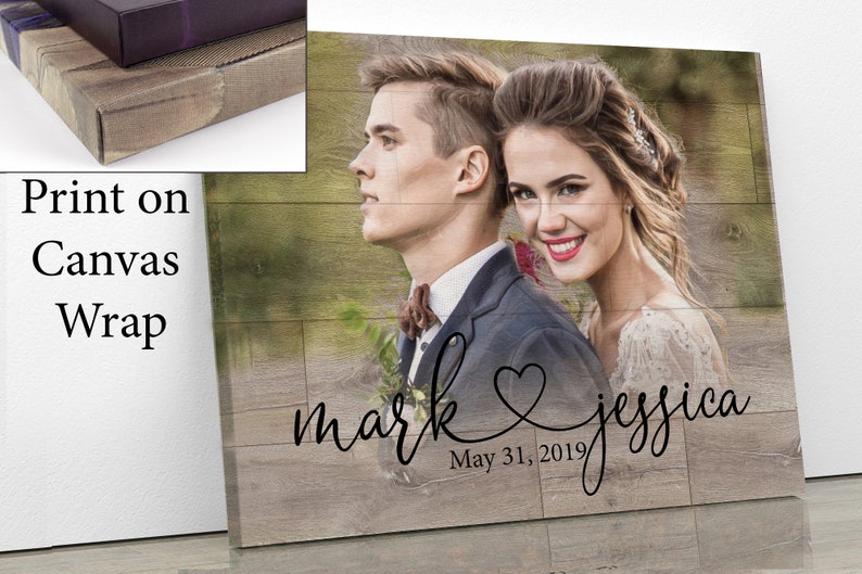 Bridal Shower Gift Personalized Wedding Gift for Couple Wood Signs Unique Engagement Gift for Her Anniversary Gift for Him Personalized Gift image 4