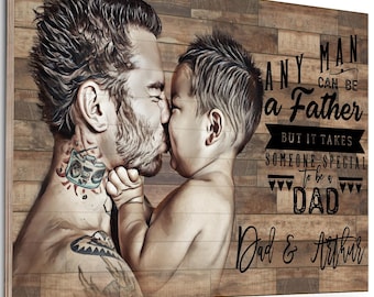 Personalized Gift for Him Dad Birthday Gift for Dad Custom Portrait from Photo Unique Gift for Men Gift Ideas Mens Christmas Gift from Son