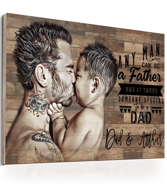 Personalized Gift for Him Dad Birthday Gift for Dad Custom Portrait from Photo Unique Gift for Men Gift Ideas Mens Christmas Gift from Son