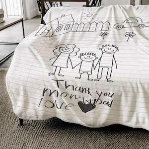 Handwriting Personalized Blanket Personalized Gift for Him Christmas Gift for Men Gift  Personalized Gift for Her Christmas Gift for Women