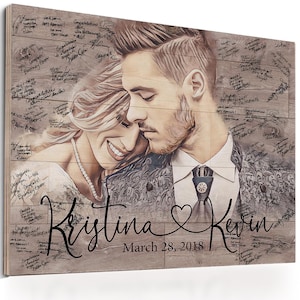 Personalized Wedding Guest Book Alternative Rustic Wedding Decor Guest Book Sign Wood Decorations GuestBook Alternative Wedding Guest Book