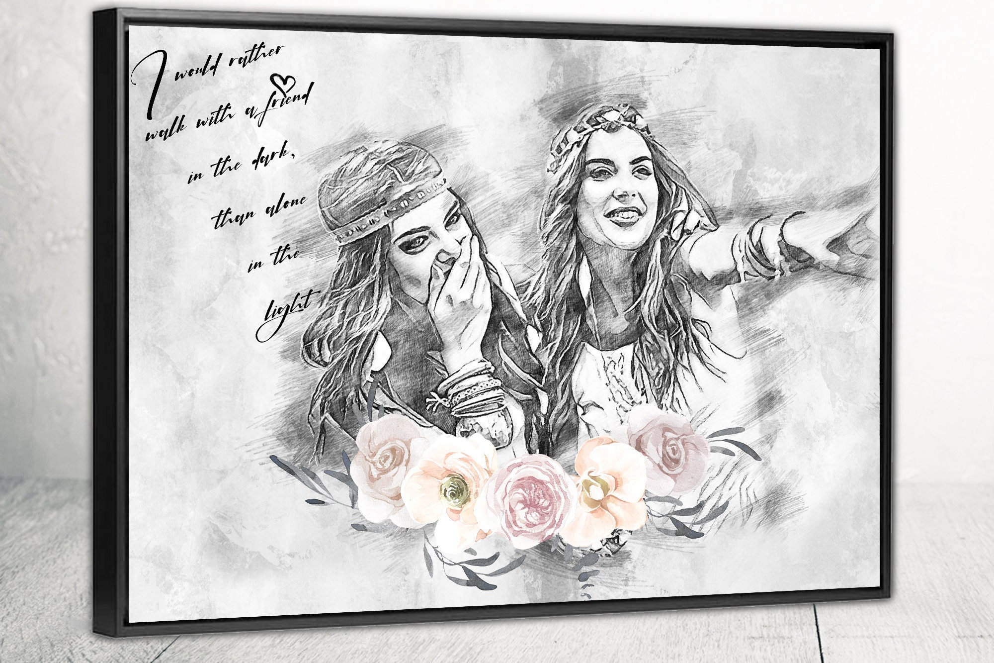 Best Friend Gifts Birthday Gift for Her Personalized Gift for Woman Funny Friendship Wall Art Unique Sister Print Home Decor Girl Box Ideas
