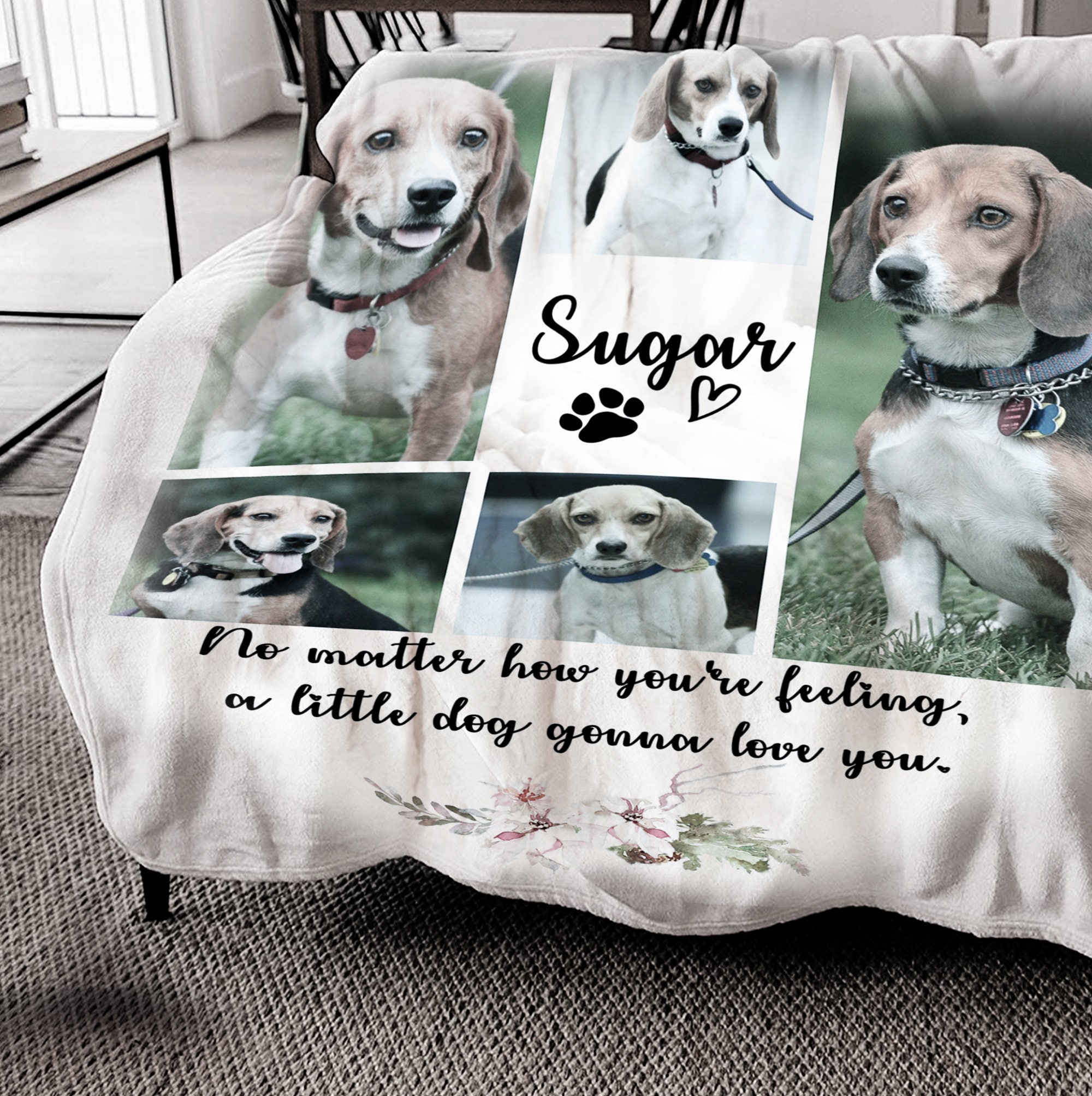 personalized pet memorial blanket