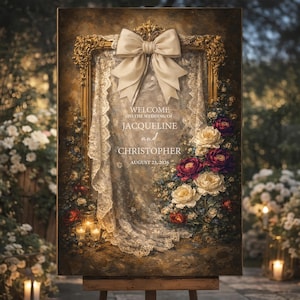 Personalized Wedding Welcome Sign Fabric Painting Wood Custom Wedding Signs Burgundy Floral Wooden Wedding Decorations Rustic Wedding Decor