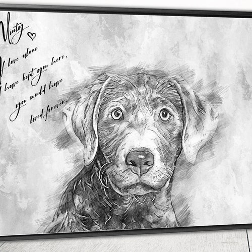 Custom Pet Portrait Personalized Dog Mom Gift Dog Dad Gift Cat Portrait Dog Memorial Gift Pet Sympathy Gift Pet Remembrance Gift Loss Of Dog