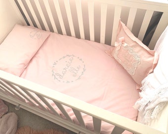 pink nursery bedding