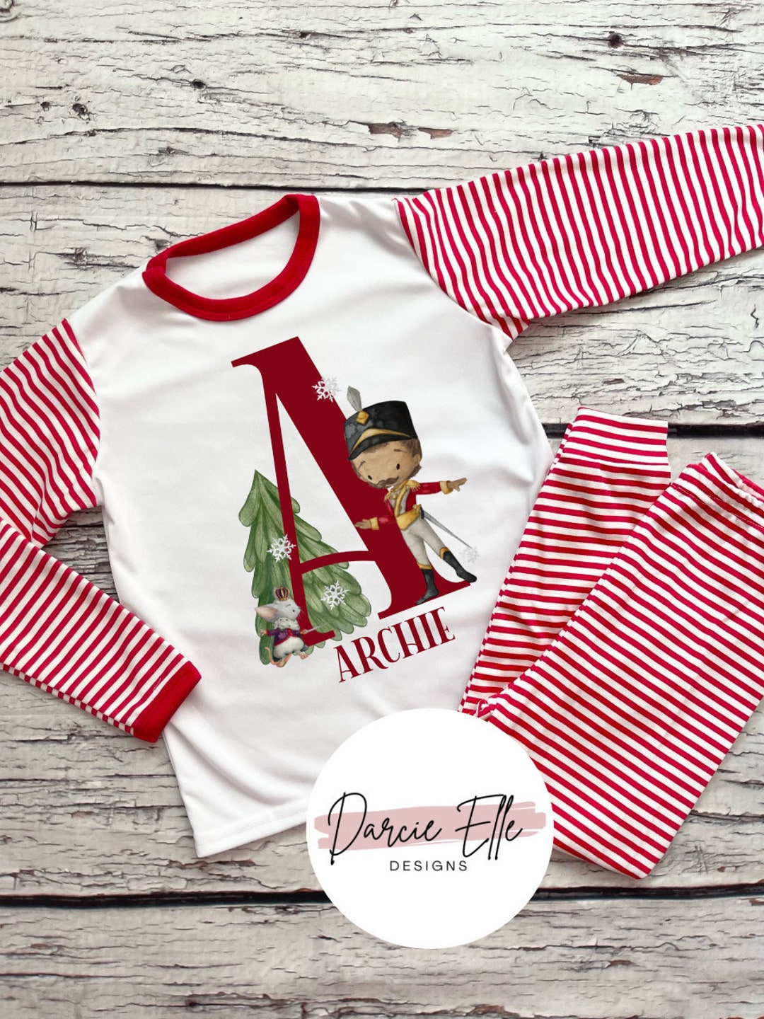 Christmas Nutcracker Pyjamas Personalised Girls or Boys Etsy