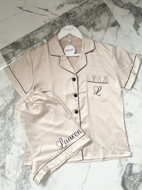 Buy Personalised Satin Pyjamas Perfect Gift Bridal Prep Bridal