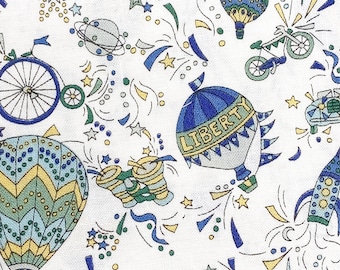 Sky High PER METRE liberty quilting cottons fabric hot air balloon