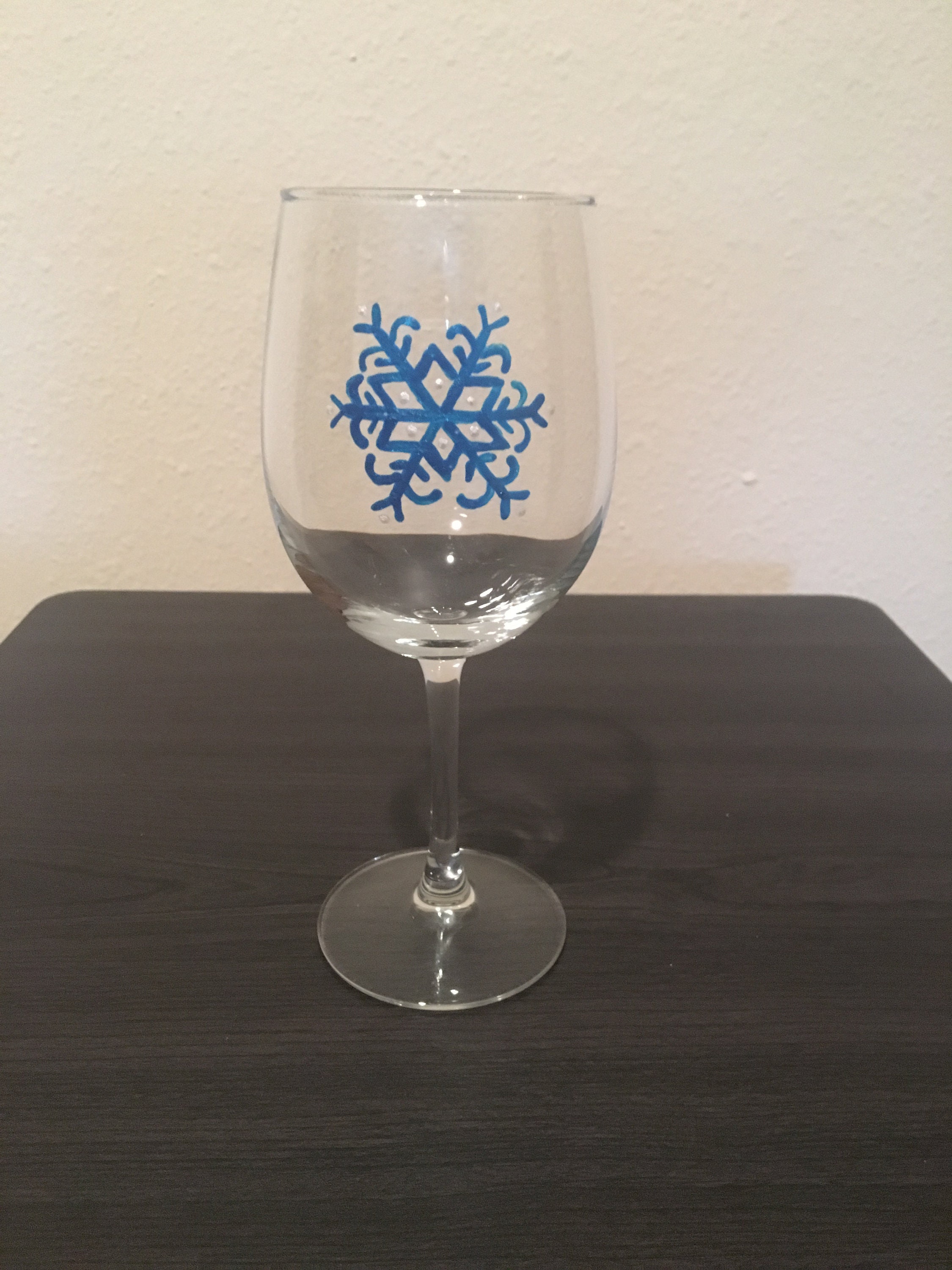 Snowflake Wine Glasses Etsy