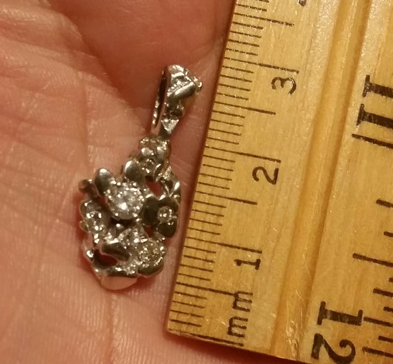 gold nugget necklace with diamond