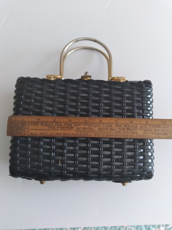 Wicka Weave black purse