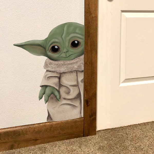 Baby Yoda Wall art - canvas decal