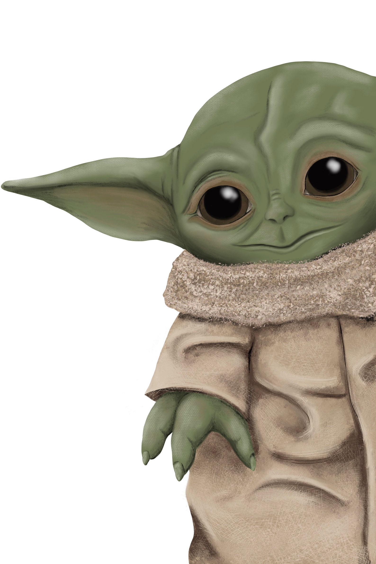 Baby Yoda Wall Art Canvas Decal Etsy
