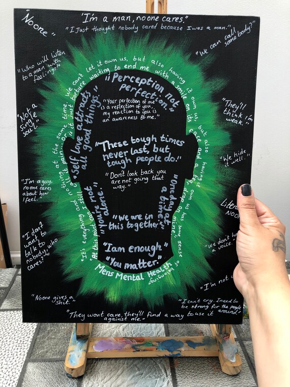 Mens Mental Health Matters Mental Health Painting Acrylic Etsy